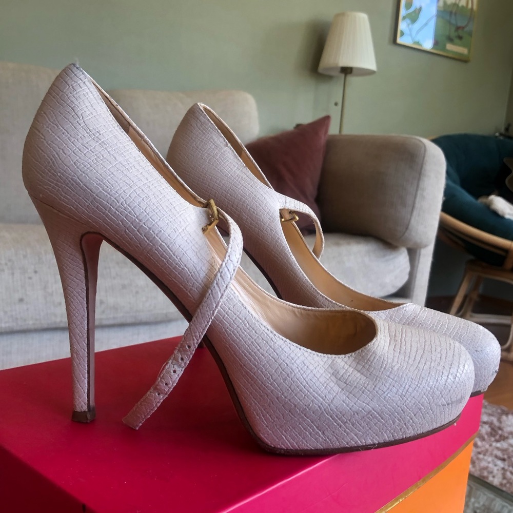 Kate Spade Laila Pump | Mary Jane Platform Heels in Cream
